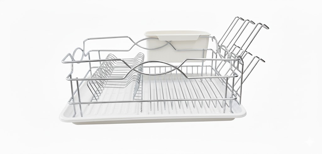 جاظرفی کنارسینکی ابچکان ۱طبقه کروم استیل